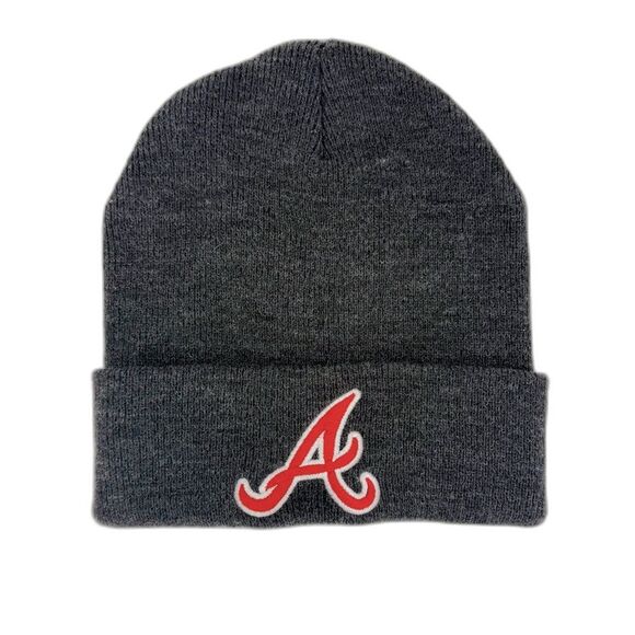 Atlanta Braves Beanie – Dark Gray and Red Baseball MLB Fan Georgia Team - Picture 1 of 4